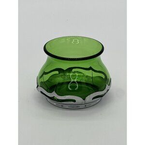 Vintage Krome Kraft Green Sugar Bowl Farber Bros.